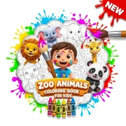Zoo Animals Coloring Book for Kids